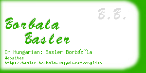 borbala basler business card